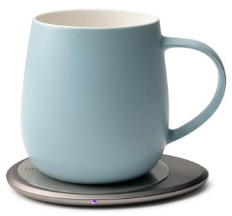 OHOM Ui 3 Self-Heating Mug Set (Moonmist Blue, 12 oz, Ceramic, Smart Mug, 3-Pack)