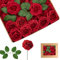 25 rose rosse artificiali per decorazione, rose finte in schiuma realistica al tatto, fiori finti con steli, per sposa/baby shower, tombe, San Valentino, Natale, decorazioni per matrimoni
