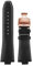 Mefloar Uhrenarmband aus echtem Leder, passend for Michael Kors Mk 8184 8729 9020 8152 9026 8296 Herrenarmband(B black-rose gold Folding)