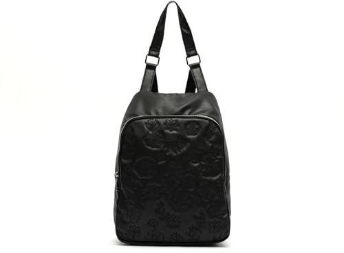 MISAKO Eliette mochila antirrobo grabado floral Mujer - Eliette Negro 36 X 26 X 9 cm