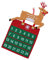 DIKACA Adventskalender Elch Glocke Ornament Vlies Kalender Dekorationen Familie