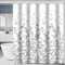 IGINOA Duschvorhang 180x200 Weiß Antischimmel Badevorhang Shower Curtains Wasserdicht Blumen mit ösen Grau Motiv Schimmelresistent Badewanne Vorhang Pflanzen Waschbar Muster Duschvorhänge