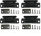Lot de 4 verrous de porte d'armoire en nylon PA6 en acier inoxydable pour camping-car, yacht, camping-car, tiroir de maison (noir)