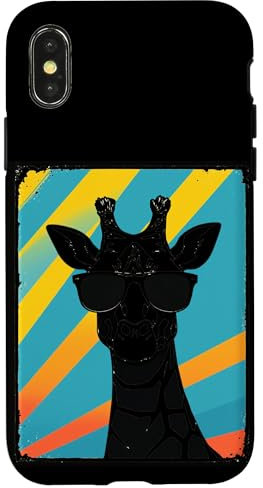 Retro Style Giraffe Case for iPhone X/XS