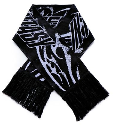ATEEZ Unisex's Official Tour Merch Slogan Muffler Scarf, Black, One Size