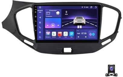 JHYUUKAU Android 13 Autoradio 2 Din Stereo Für Lada Vesta 2015~2020 Doppel Din 9 Zoll Auto Navigations Bildschirm Mit FM RDS DSP Carplay/Android Auto Mit Rückfahrkamera,8 core m200s 2g+32g