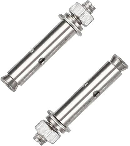 Ankerbolzen, 2 Stück Spreizdübel aus Edelstahl 304, M16×80 mm-M16×120 mm, Hochleistungs-Befestigungsanker for Beton und Mauerwerk(M16x80mm)