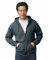 Gildan Unisex Kapuzensweatshirt aus Fleece mit Reißverschluss, Stil G18600 T-Shirt, Dunkles Erika, L