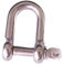 Merriway BH04993 D-Shackle, 316 Marine Grade M8, Stainless Steel Finish