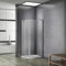 80x80x195cm cabine de douche à charnière accès d'angle 1/4rond avec paroi de douche et barre de fixation