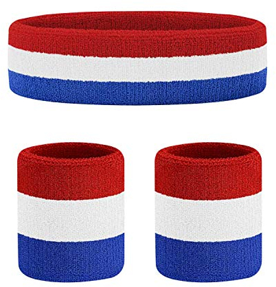 HANERDUN Sport Stirnband Herren Damen Schweißbänder Kopf Stirn Frottee Kopfband Sport für Laufen Fahrrad Joggen Tennis Fußball