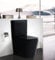 Matt Black Close Coupled Toilet Rimless Back to Wall Bathroom Toilets WC Ceramic Pan with Soft Close Seat Dual Flush Cistern Modern Square Style Comfort Flush to Wall Toilet