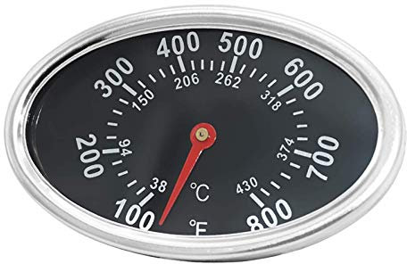 Deckelthermometer Gasgrill Hitzeindikator Ersatz für DYNA GLO DGF510SBP, DGF493BNP, BBQ Grillware GGPL-2100, Temperaturanzeige für Hinterhofgrill BY13-101-001-13, GBC1461W und andere