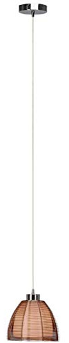 Brilliant Lampe Relax Pendelleuchte 20cm bronze/chrom | 1x A60, E27, 60W, g.f. Normallampen n. ent. | In der Höhe einstellbar/Kabel kürzbar | Für LED-Leuchtmittel geeignet