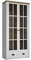 Mirjan24 Vitrine Provence W2S PR20 mit 2 Türen, 2 Schubladen und 4 Fächer, Stadvitrine, Hochschrank, Vitrinenschrank, Glasvitrine, Schrank (Kiefer Andersen/Eiche Lefkas Dunkel, ohne Beleuchtung)