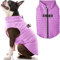 Gooby Puffer Dog Weste – lila, X-Large – Ultra Dünne Wasserabweisende Hundejacke mit D-Ring-Leine – Kleiner Hundepullover mit Reißverschluss Windschutz – Hundekleidung für drinnen und draußen