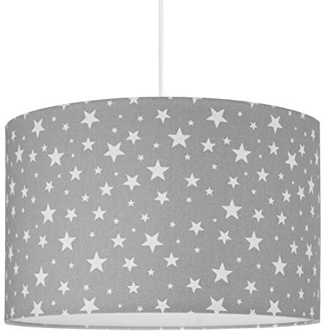 youngDECO Hängeleuchte aus Baumwollstoff, Pendellampe 2xE27, extra Lichtdiffusor, Ø38cm Stofflampenschirm, Pendelleuchte für Kinderzimmer und Babyzimmer, komplette Deckenlampe, hergestellt in der EU