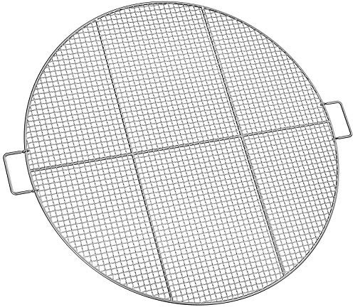 Stanbroil Griglia da cucina con 3 barre di supporto, per barbecue da esterno, rotonda, per fuoco, in acciaio inox, 72 cm