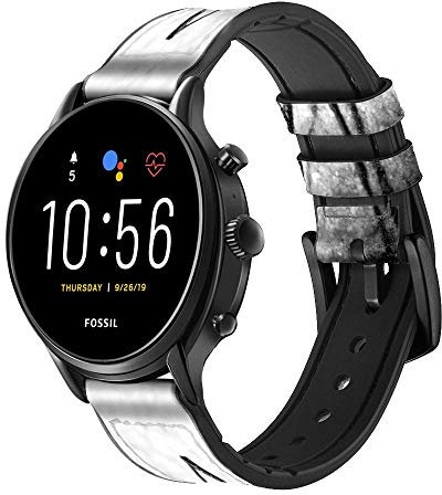 Innovedesire Black Widow Spider Smart Watch Armband aus Leder und Silikon für Fossil Mens Gen 5E 5 4 Sport, Hybrid Smartwatch HR Neutra, Collider, Womens Gen 5 Größe (22mm)