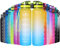 GeeRic Bottiglia Acqua 1 Litro, 1000ML Borraccia Sportiva Portatile Bottiglia Sportiva Scala/Cannuccia/Indicatore di Tempo Prova di Perdite Borraccia Bici 1L per Scuola,Sport,Ciclismo Giallo/Azzurro