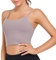 Lemedy Gepolsterter Sport-BH für Damen, Fitness, Workout, Laufshirt, Yoga, Tanktop, Lavendelgrau, small