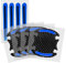 kwmobile 8X Universal Auto Türgriff Lackschutzfolie - Folie - Schutzfolie Griffmulden und Griff Schwarz Blau 9,1 x 8,3 + 13 x 1,7 cm