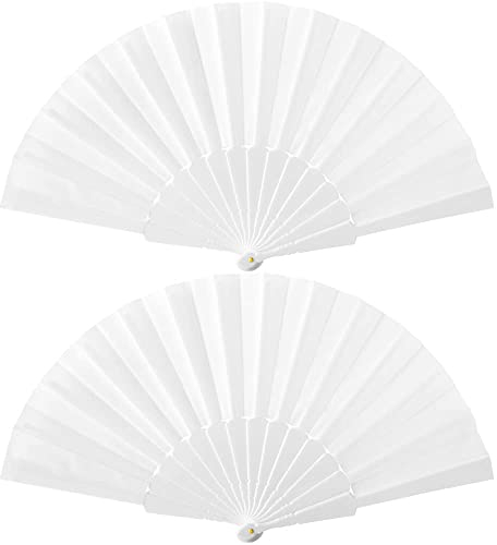 Gudotra 50 Pcs White Wedding Fans Plastic Fans for Wedding Bag Wedding Fan (50pcs Style 3)