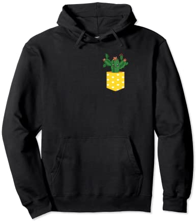 Gartenpflanzen Kaktusliebhaber Niedliches Brusttasche Kaktus Pullover Hoodie