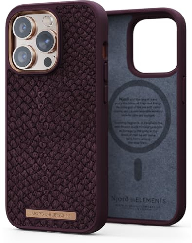 NJORD Coque MAGSAFE Cuir DE Saumon iPhone 14 PRO MAX Violet