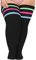 Chaussettes hautes pour femmes de grande taille pour cuisses épaisses - Chaussettes extra longues rayées épaisses au-dessus du genou - Chaussettes chauffe-jambes, Noir, vert, rose et bleu, Large Plus