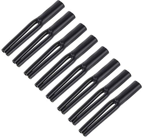 Cable Pants, Speaker Wire Pants Jacket Y Boot (⌀9MM-2x 3.5MM 8PACK Black) Dressing Up/Protecting/DIY Your Speaker Cables, DIN to RCA Cables