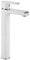 Rea Waschtischarmatur BLOOM WHITE CHROM HAUT Wasserhahn Bad Badarmatur aus Messing Armatur für Waschbecken Badezimmer Mischbatterie Waschbecken Einhebel (Chrome)
