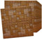 HAILM 10 Stücke 3D Strukturierte Tapete Selbstklebend, 3D Wandpaneele XPE Schaum, Wandaufkleber Peel und Stick Brick, Wasserdicht und DIY Einfach Schneiden,Messing
