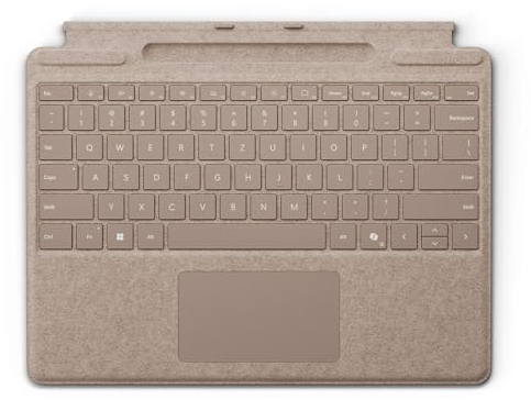 Microsoft Surface Pro Keyboard mit Stiftaufbewahrung | Sand | QWERTZ | kompatibel mit Surface Pro Copilot+ PC (11. Edition), Surface Pro 9 & Surface Pro 8
