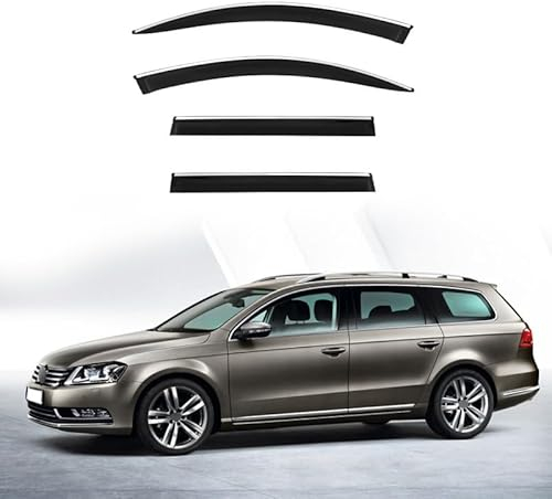 SUHNGE 1 Satz Windabweiser Regenabweiser für V.W Passat Wagen MK7-B7 2011-2015, Seitenscheiben Regenschutz Regenabweise, Autofenster Anklebbare Windschutz Deflektoren