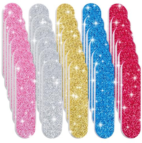100 Stücke Nagelfeilen Für Gelnägel, Doppelseitige Nagelfeile Professionelle Nagelfeilen Einweg Nail File Tragbar Emery Boards Nagelfeile für Gelnägel Natürliche Nägel