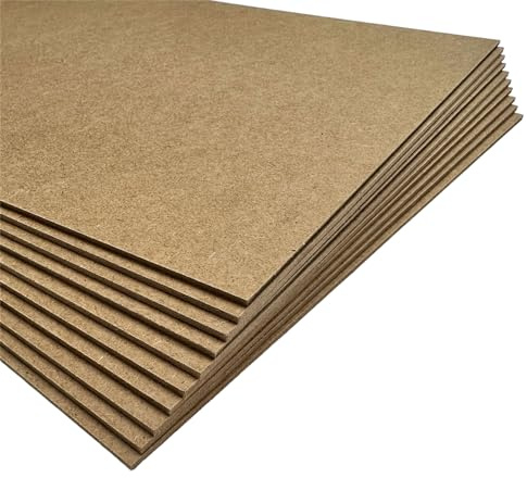 Rahmendesign24 MDF Platte 2,5mm | 84x118,8 (DIN A0)| Set á 3 Stück | HDF Platte Holzplatte Bastelplatte