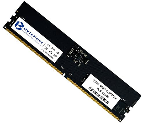 ByteFest 48GB DDR5 RAM 5200MHz PC5-41600 CL42 UDIMM 1.1V 288 Pin die-on ECC Desktop Computer Memory module RAM upgrade
