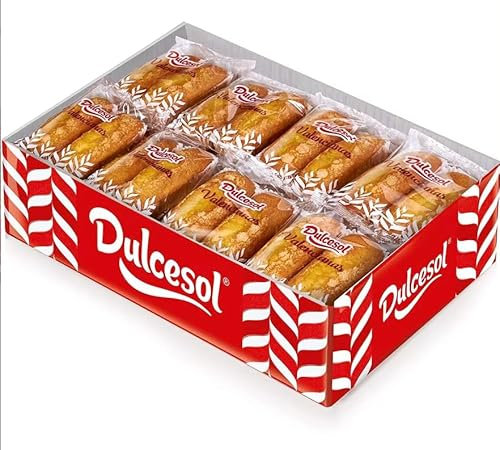 Magdalenas Valencianas Dulcesol Envueltas individualmente 1,89Kg - 30 unidades - Valencianas Tradicionales - Magdalenas Tiernas