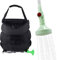 Zjyufy Tragbare Dusche, Solardusche, Campingdusche, solarbetriebene Campingdusche komplett mit 20L PVC-Tasche und Duschkopf, Thermometerstreifen für Camping, Wandern