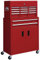 HOMCOM Tool Chest, Metal Tool Cabinet on Wheels with 6 Drawers, Pegboard, Top Chest and Roller Cabinet Combo, 61.6 x 33 x 108cm, Red