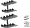 2 Pezzi Scarpiera a Muro,Espositore per scarpe galleggianti,scaffale da parete,in acciaio inox,scaffali di stoccaggio per scarpe,per collezionisti di scarpe, pubblicità, mostre, negozi di scarpe