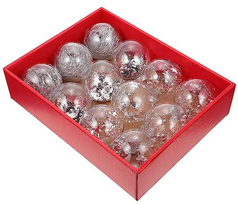 KONTONTY 1 Schachtel Weihnachtskugeln Zum Aufhängen Als Foto-Requisiten Für Weihnachtsfest-Dekoration