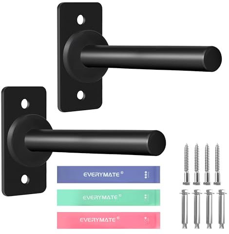 EVERYMATE Weight Plate Holder, Wall Mounted Weight Rack Storage for Olympic Weight Plate,Home Gym Organizer Weight Plate Rack