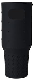 CAXGEK Silicone Sleeve for 40oz Tumbler with Handle, Full Coverage, Tumbler Accessories. (Black, 40oz)