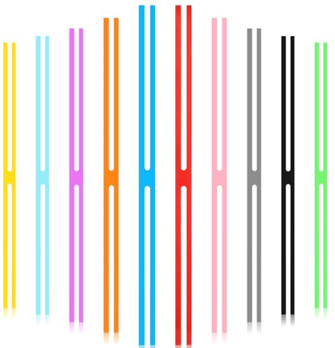 Lusofie 10pcs H Band Silicone Bands 24 cm Silicone Rubber Bands Elastic Book Band Color Rubber Bands for Books Art Cooking Wrapping Exercise Board Game Rubber Bands