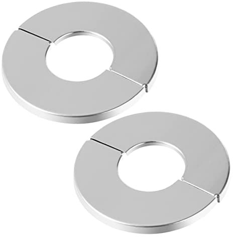 SEWOART 2stücke Flansch Edelstahl Wandflansch Rohr Abdeckplatte Für Dusche Und Sanitärinstallation Lochabdeckkappe Zum Aufschlagen Wand