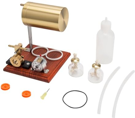 BuildCubes Modelo de máquina de vapor, mini swing tipo caldera, modelo de motor de vapor, generador de máquinas de vapor, kit de construcción, modelo de motor, juguete educativo experimental, regalo