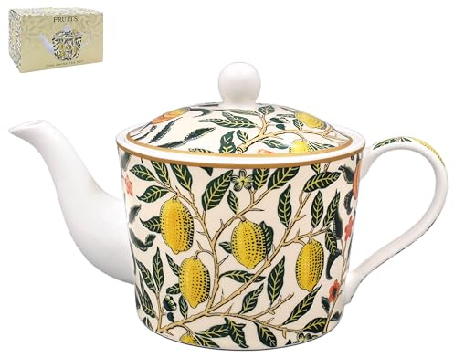 The Leonardo Collection Fruits Tea Pot by William Morris | Elegant Ceramic Teapot with Iconic Fruits Design | Perfect for Tea Lovers | Durable Decorative Teapot for Any Occasion