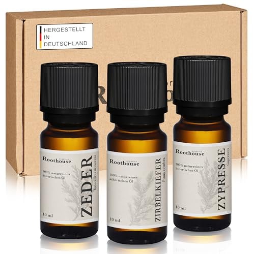 Roothouse-Organics - Wald Set - 100% naturreines ätherisches Öl Set – 3 X10ml – für Aromatherapie, Sauna-Aufgüsse und vieles mehr